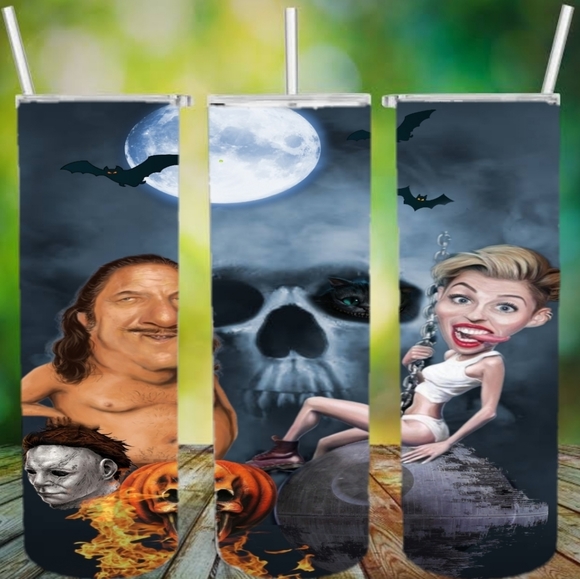 Halloween Miley Cyrus aka Hannah Montana meets her Michael Myers funny tumbler - Picture 3 of 3